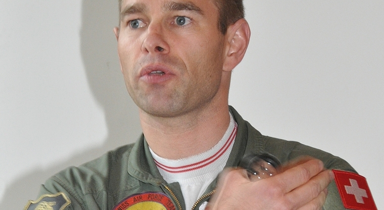 Simon Billeter, Leader der Patrouille Suisse. (Bild Werner Schneiter)