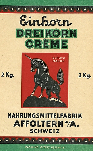 Das Einhorn stand als Markenzeichen für Qualität und Reinheit.