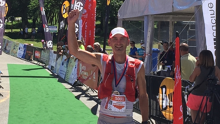 Als Erster im Ziel: Adrian Brennwald am Scenic Trail über 54 km. (Bild zvg.)