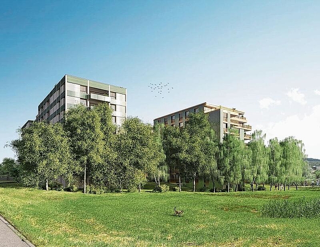Westansicht des «Brauiparks». (Visualisierungen zvg.)
