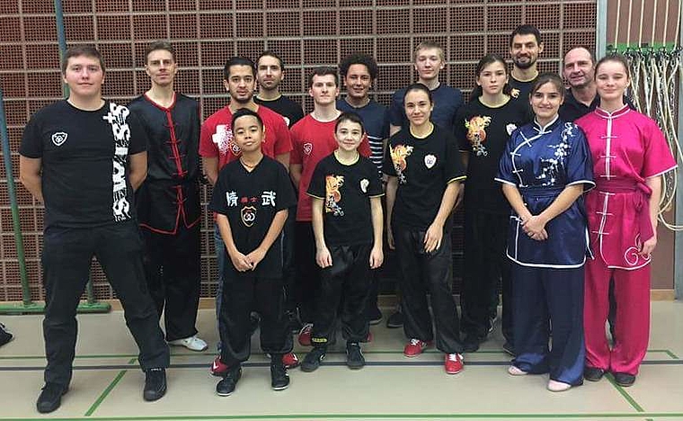 Team von Chin Woo Affoltern und Zürich an der Swiss Wushu  Schweizermeisterschaft 2016