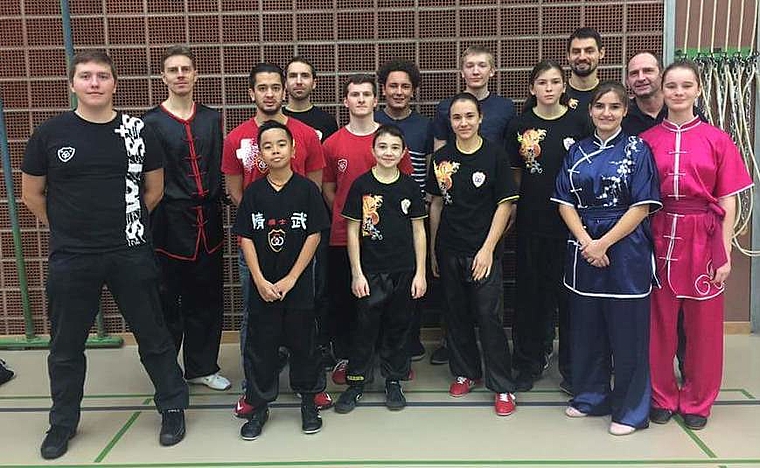 Team von Chin Woo Affoltern und Zürich an der Swiss Wushu Schweizermeisterschaft 2016