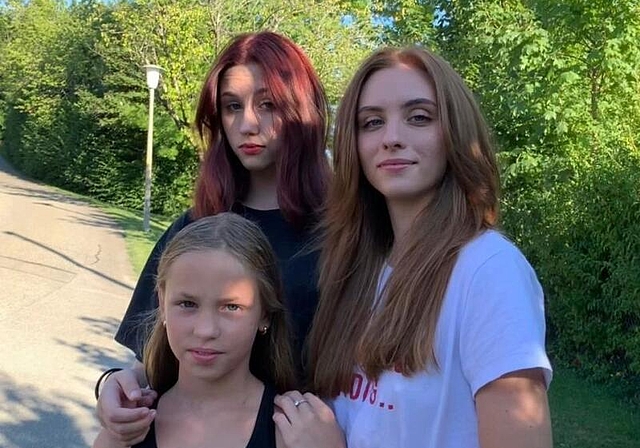 Viktoria Osadcha ist mit ihren Töchtern aus Kiew geflohen. Ihr Mann ist dort geblieben. (Bild Luc Müller)