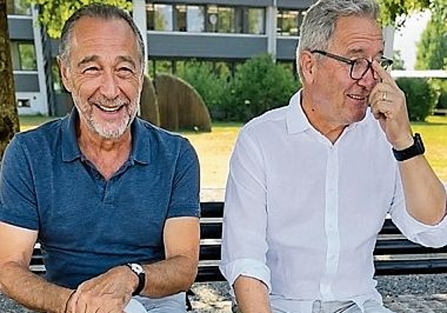 Hugo und Frank - eine gute Bank. (Bild zvg)