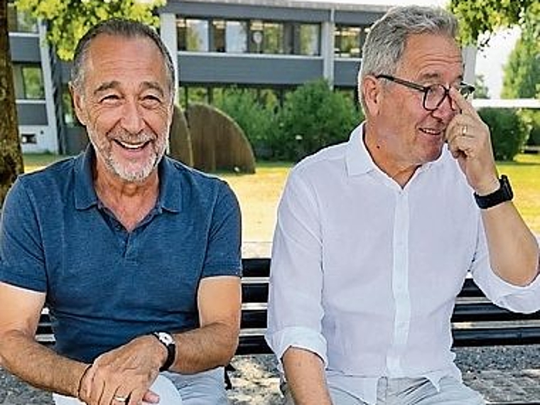 Hugo und Frank - eine gute Bank. (Bild zvg)
