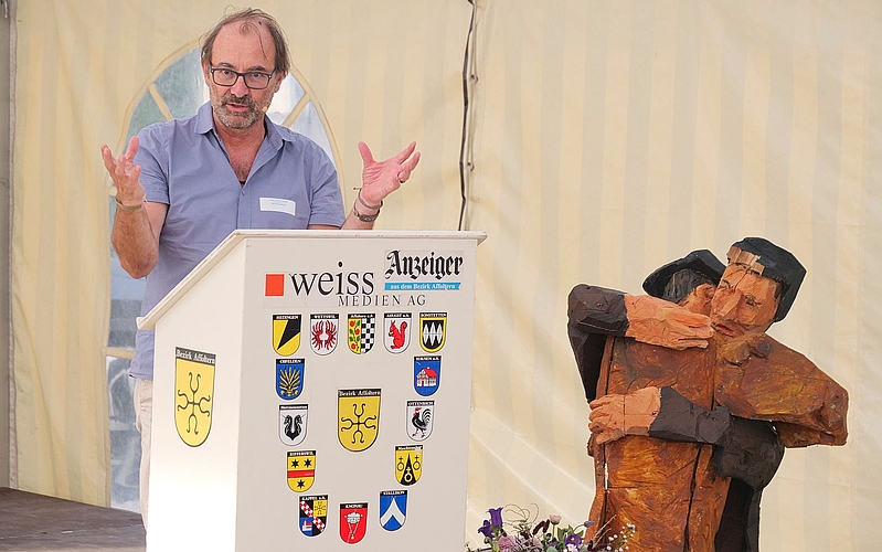 Gastredner Andreas Nufer, Theologischer Leiter des Klosters Kappel, vermochte mit seinem lebendigen Vortag über Heinrich Bullinger in den Bann zu ziehen.