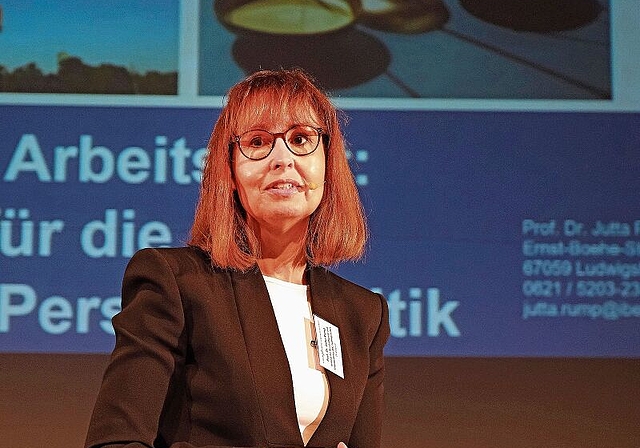 Prof. Dr. Jutta Rump referierte in Kappel zur Vereinbarkeit zwischen Beruf und Familie. (Bild Martin Platter)