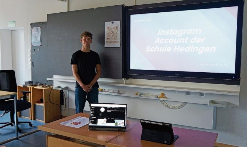 Dank des Abschlussprojekts von Anjuan Birkelbach hat die Schule Hedingen nun einen eigenen Instagram-Account. (Bilder Claudia Maag)