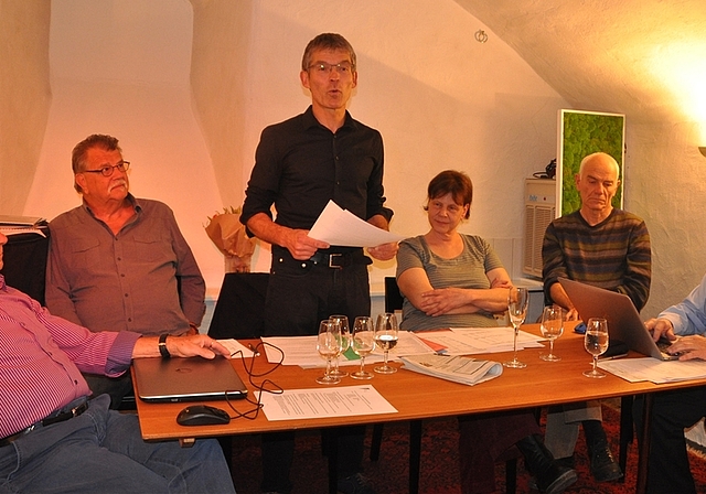 Der Vorstand des Kulturvereins LaMarotte, von links: Goggo Zweifel, Marcel Landolt, Präsident Daniel Breuss, Geschäftsführerin Isabelle Schaetti, Hansruedi Huber und Hans-Ruedi Widmer. <em>(Bild Werner Schneiter)</em>