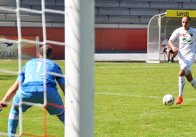 Nikola Marjanovic (hier im Spiel gegen Winterthur) erzielte mit einem wuchtigen Schuss WBs Siegtreffer. <em>(Bild kakö)</em>