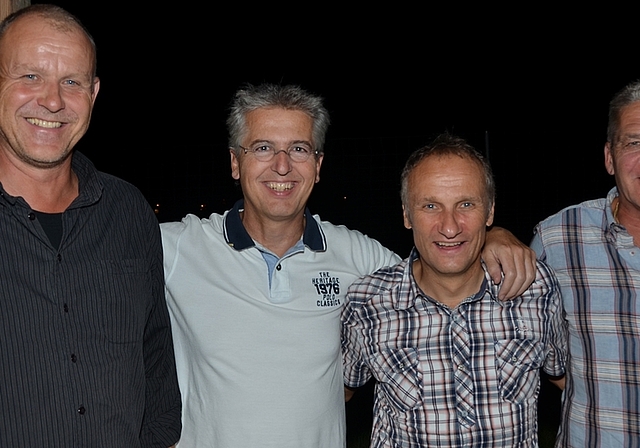 Die neuen Ehrenmitglieder des FCA: Rolf Möhr, Alain Luchsinger, Franz Liebhart und René Meier (von links). (Bilder zvg.)

