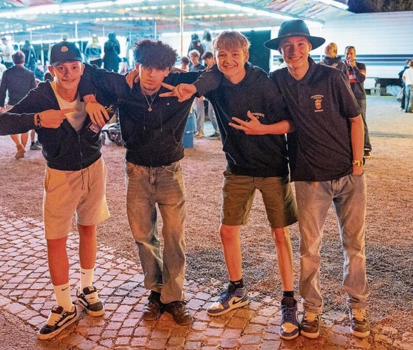 Sie hatten grossen Spass in Knonau (von links): Cristian, Niklas, Ivo und Tyler.