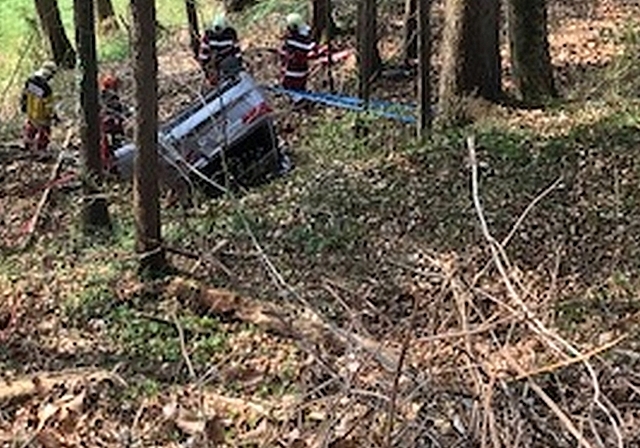 Schwierige Rettungsarbeiten im steilen Gelände. <em>(Bild Kapo ZH)</em>