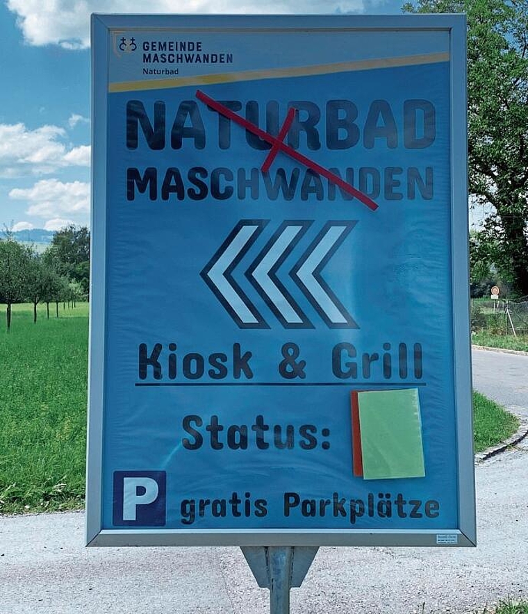 Planschen im Naturbad Maschwanden? Leider nein. (Bild Livia Häberling)
