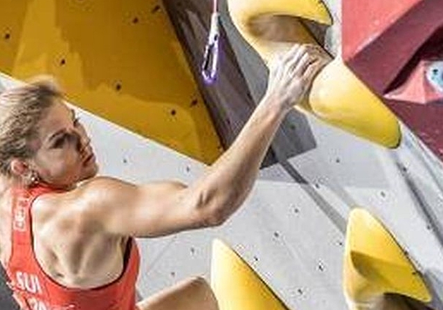 Petra Klingler sorgte mit dem 13. Rang in Innsbruck für ihre bisher beste WM-Platzierung im Leadklettern.<em> (Bild zvg.)</em>