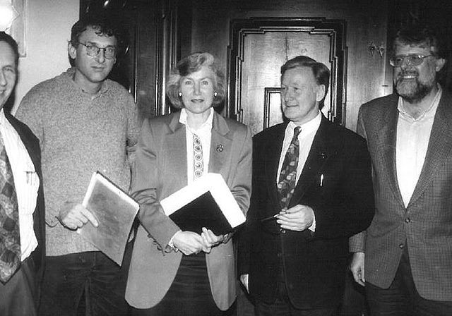 Bild aus vergangenen Tagen: Die Ämtler Kantonsratsmitglieder Anfang der 90er-Jahre, von links: Fredi Binder, Hansruedi Fischer, Irene Enderli, Jean-Jacques Bertschi und Charles Spillmann. (Bilder Archiv «Anzeiger»)