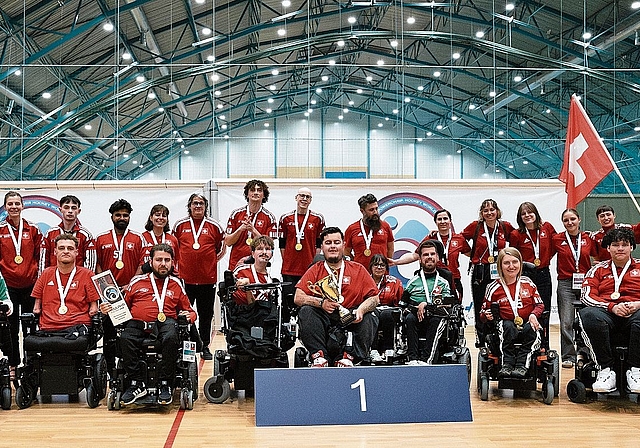 Das Schweizer Powerchair-Team ist glücklich – die Schweiz ist Weltmeister! (Bild Tamara Reichle)