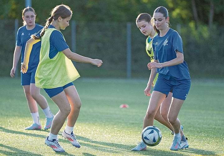 C-Juniorinnen des FC Affoltern beim Training. (Archivbild Nico Ilic)