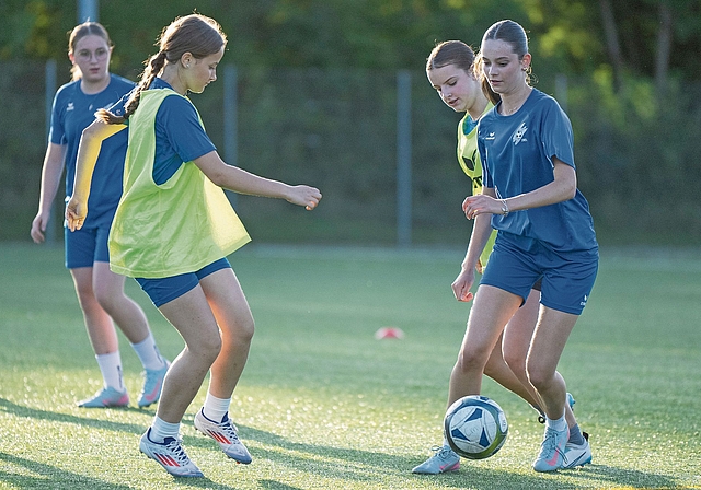 C-Juniorinnen des FC Affoltern beim Training. (Archivbild Nico Ilic)