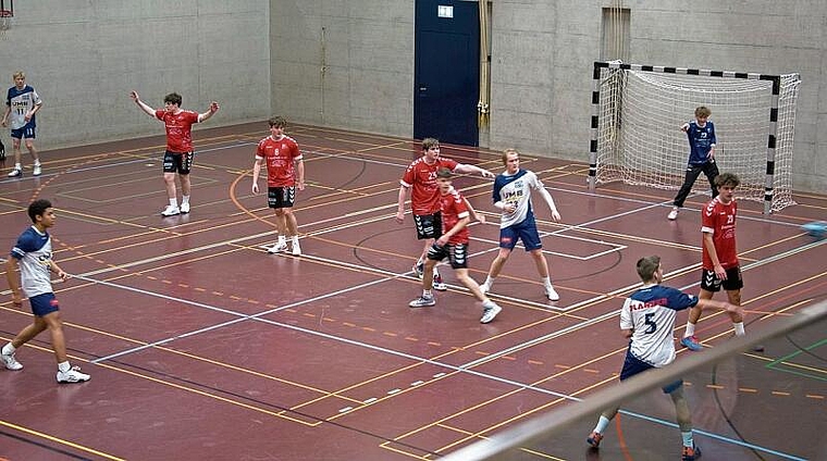 Die HSV-Junioren in Rot stehen nach starkem Spiel nun im Cupfinal. (Bild zvg.)