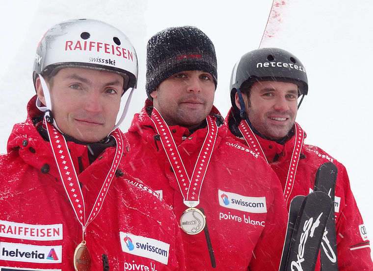 Schweizer Meister wurde Renato Ulrich vor den Mettmenstettern Andreas Isoz und Thomas Lambert (von rechts). (Bild zvg.)