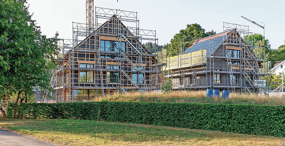 Baustelle in Aeugst: In der UBS-Studie ist die Gemeinde eine von sechs Ortschaften im Bezirk Affoltern mit einer "überdurchschnittlichen" Wohnqualität. (Bild Daniel Vaia)