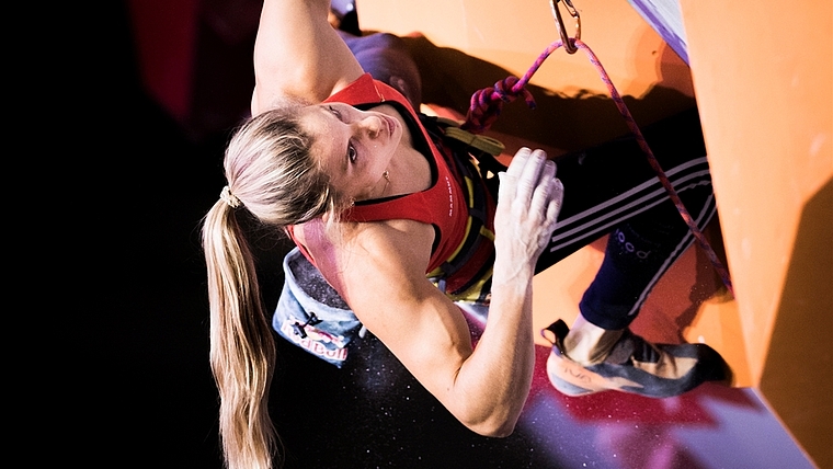 Petra Klingler zog an der Sportkletter-WM in Hachioji (JPN) ins Kombinationsfinale ein. <em>(Bild David Schweizer)</em>