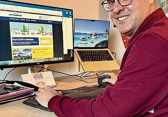 Ist schon voll dran an der Planung der Expo Obfelden, die im Juni stattfindet: Gewerbevereinspräsident Dominik Stierli. (Bild Brigitte Reemts Flum)