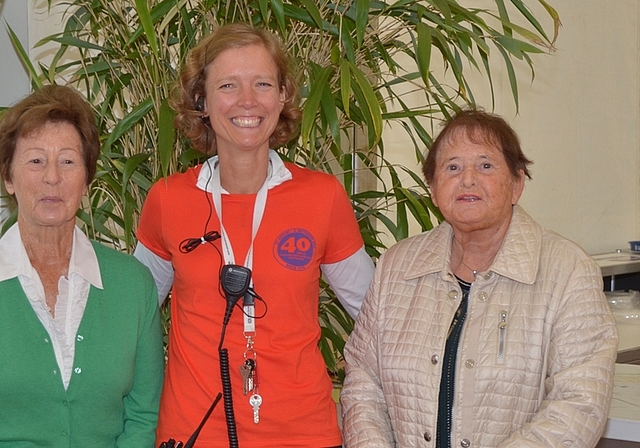 Dazwischen liegen 40 Jahre: Ursel Comminot, Xenia Tschernak und Anni Bär (von links).<em> (Bild Martin Mullis)</em>