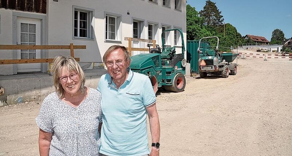 Die Rushhour am Morgen und am Abend hat mehr gestört als der 
         
         
            nachfolgende Baulärm: Maja und Hans Häberling.
