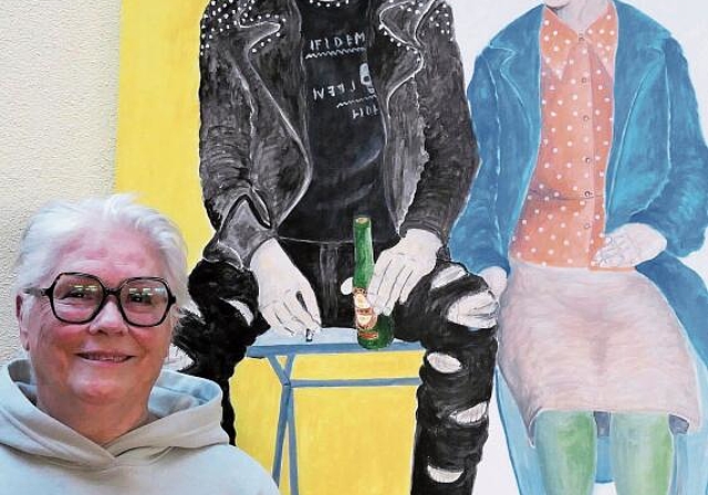 Lächelnde Verbundenheit zwischen Grossmutter und Enkel – man muss nicht gleich ticken, um sich zu mögen. 
Die Bilder von Angela Höhn erzählen Geschichten. (Bild Regula Zellweger)