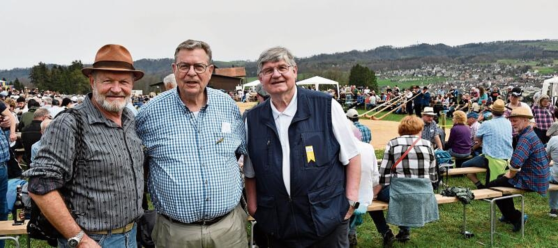 Im Bann des Schwingens, von links: Walter von Siebenthal, Toni Bortoluzzi und Jakob Schneebeli.