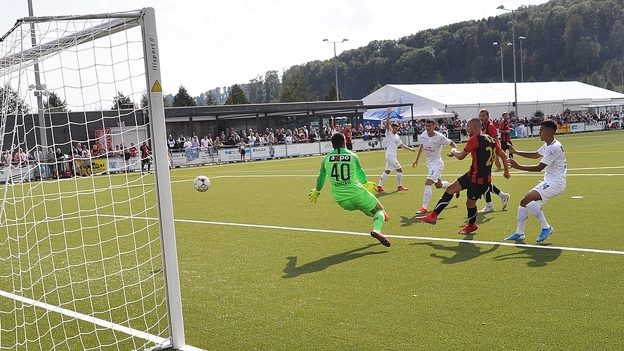 Vermeintliche Führung: Dieser WB-Treffer von Marjanovic in Hälfte eins wurde wegen Abseitsposition annulliert. <em>(Bilder Kaspar Köchli/Thomas Stöckli)</em>
