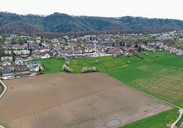 Blick aus der Luft auf das Quartier in Wettswil, das in absehbarer Zeit überbaut werden soll. (Bild CH Media)