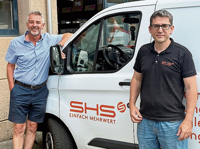 Die Co-Geschäftsführung der SHS Haustechnik AG - Peter Feuz (links) und Markus Steuble (rechts). (Bilder Brigitte Reemts Flum) Die Co-Geschäftsführung der SHS Haustechnik AG - Peter Feuz (links) und Markus Steuble (rechts). (Bilder Brigitte Reemts Flum)