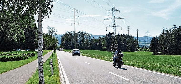 Der Lernfahrer fuhr nicht nur auf der A4 viel zu schnell. Er war auch auf der Zwillikerstrasse Richtung Ottenbach mit 113 statt 80km/h alleine unterwegs. (Bild Werner Schneiter)