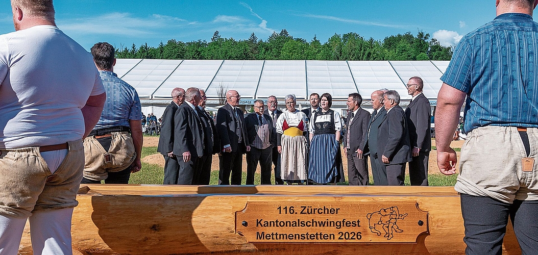 Sorgten mit ihren Jodelliedern für Unterhaltung und typische Schwingfeststimmung: der Jodelclub Echo vom Hasenberg. Sorgten mit ihren Jodelliedern für Unterhaltung und typische Schwingfeststimmung: der Jodelclub Echo vom Hasenberg.