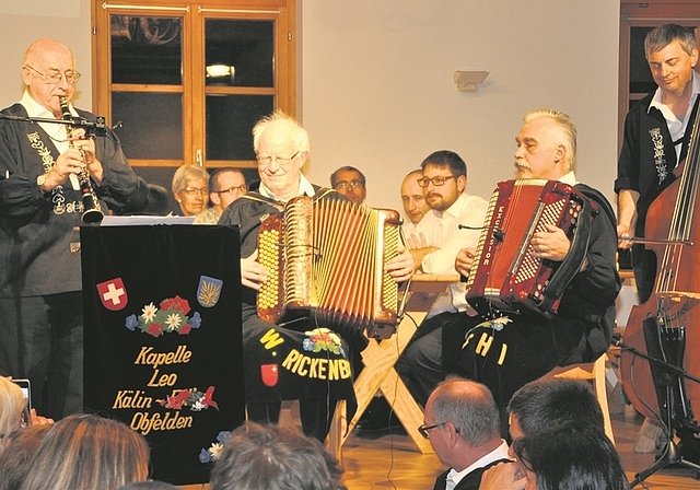 Die Kapelle Leo Kälin, von links: Leo Kälin, Walter Rickenbacher, Richard Kälin und Guido Bürgler.