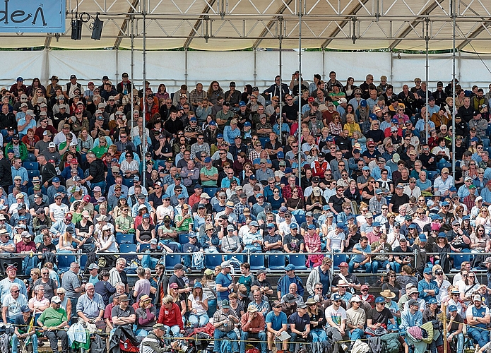 Über 5000 Besucherinnen und Besucher verfolgten das Schwingfest. Über 5000 Besucherinnen und Besucher verfolgten das Schwingfest.