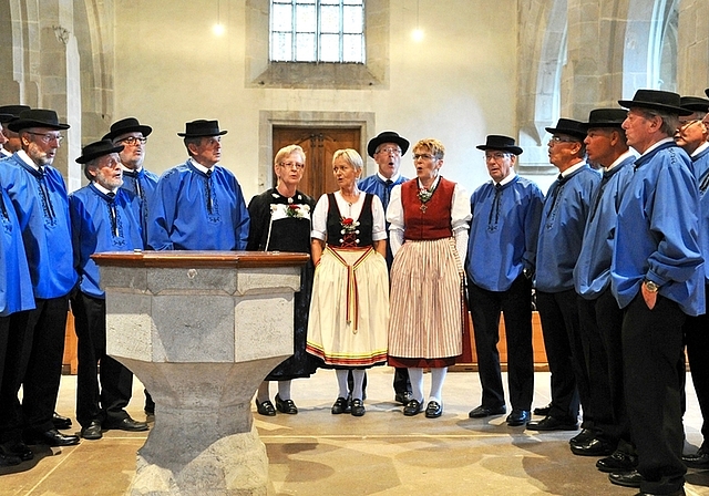 Die Aemtler Jodlerfründe bei ihrem letzten Auftritt. (Bild Fredy Spörri)