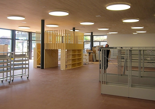 Die neue Bibliothek nimmt Gestalt an. (Bild zvg.)