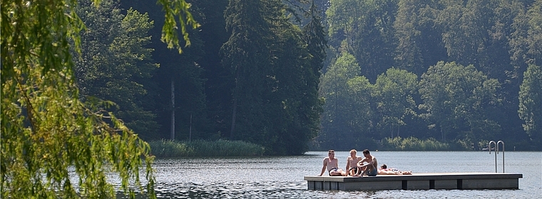 Das Strandbad Türlersee bietet ein natürliches Schwimmerlebnis, umgeben von purer Natur. (Bild Salomon Schneider)