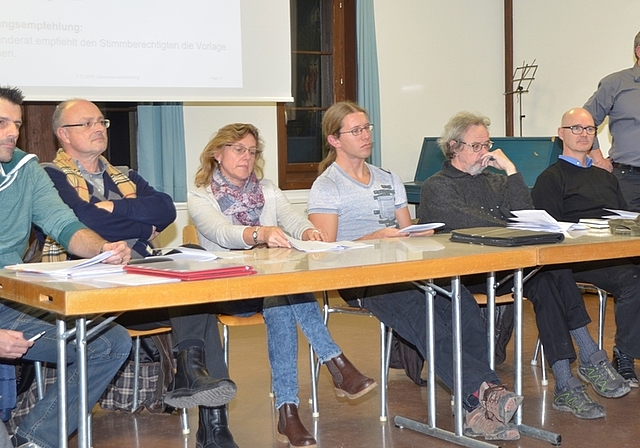 Einigen kritischen Fragen ausgesetzt: Der Gemeinderat Rifferswil. (Bild Martin Mullis)