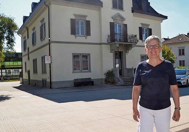 Stadtpräsidentin Eveline Fenner wird auch in der – jetzt noch ruhigen – Festmeile unterwegs sein. (Bild Thomas Stöckli)