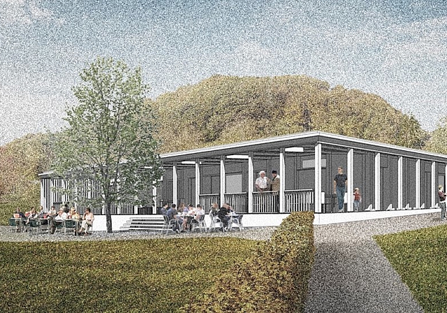 Für das neue Camping-Gebäude am Türlersee wurde ein Zusatzkredit über 270'000 Franken benötigt. (Visualisierung zvg.)