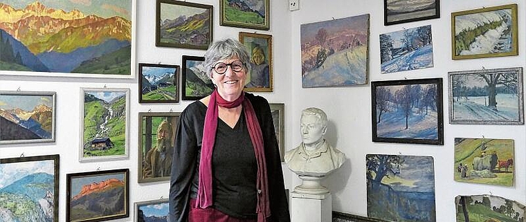 Ursula Grob hat den Nachlass des Malers Conrad Steinmann aufgearbeitet, einen Film produziert und die aktuelle Ausstellung kuratiert. (Bild Regula Zellweger)