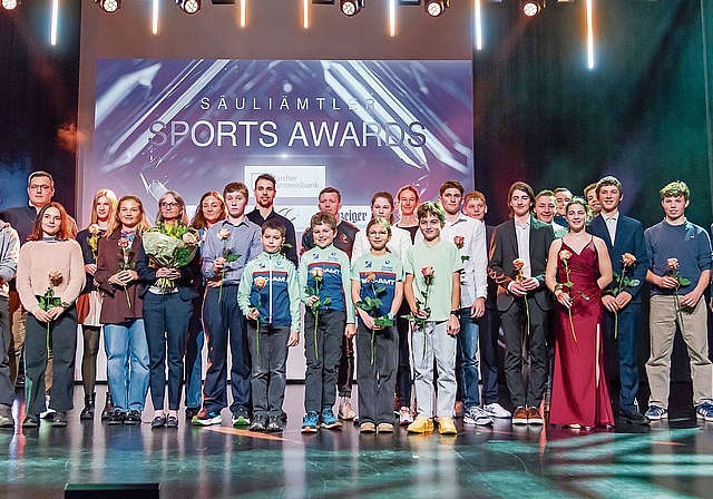 National und international erfolgreich: die Gewinner und alle Nominierten der Säuliämtler Sports Awards 2025. (Bild Dani Vaia)