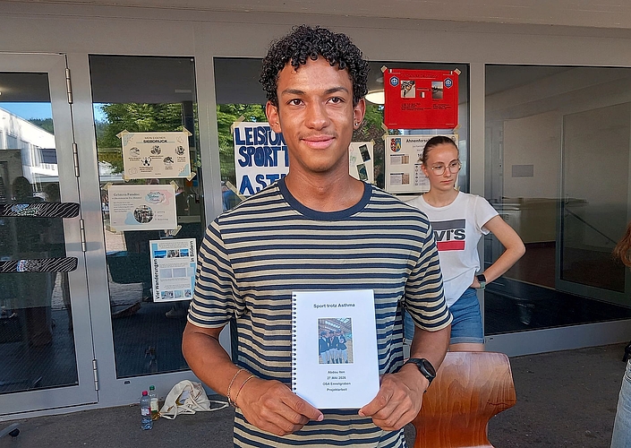 «Sport trotz Asthma» lautet der Titel des Projekts von Abdou Iten. «Sport trotz Asthma» lautet der Titel des Projekts von Abdou Iten.