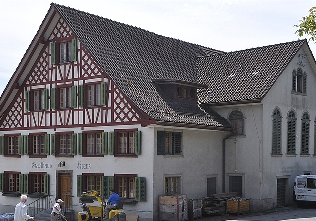 Markanter Bau: Das Restaurant Kreuz in Maschwanden.