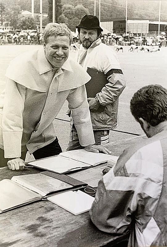 Werner Schoch beim Eidgenössischen Turnfest 1991 in Luzern als Platzchef Gymnastik. (Archivbild «Anzeiger»)
